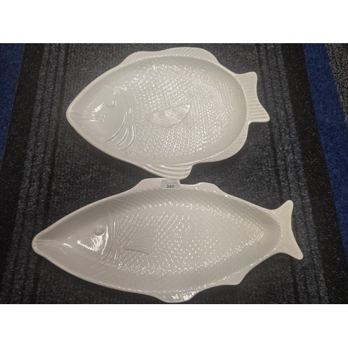 348 - Fish Serving Platters x2 One is 20