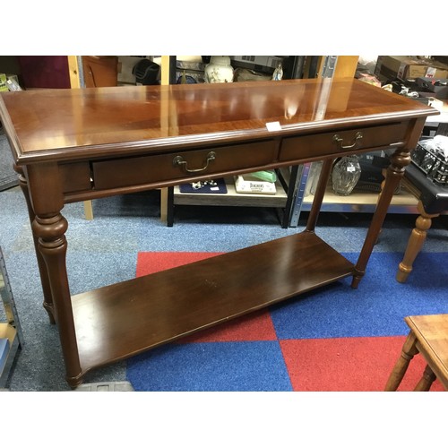 465 - Theseira Solid Wood 2 Drawer Hall/Console Table 4ft x 3ft