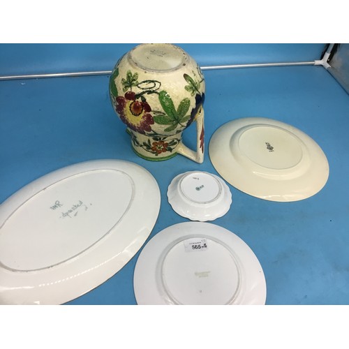 565 - Doulton Plates x2, Elizabethan Plate, Vintage Jug and a Portuguese Platter