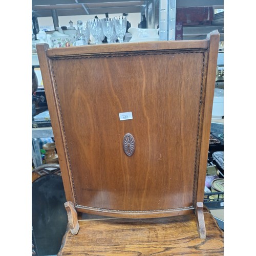 665 - 1950's Wooden Fire Screen