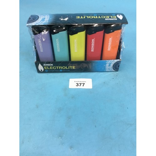 377 - Pack Of 15  Electronic Ronson Lighters