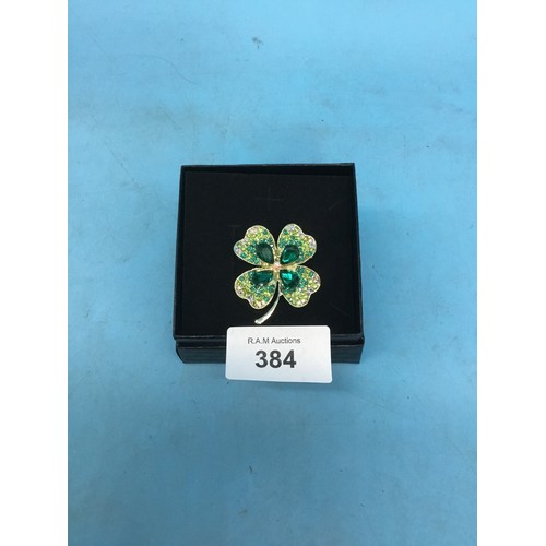 384 - Ladies Clover Brooch