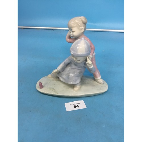 54 - Porcelain Figure Of a Chinese Boy and Girl