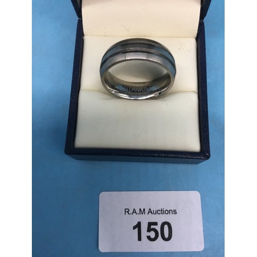 150 - Men's Stamped Titanium Ring