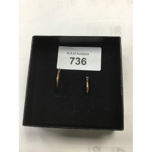 736 - Gold On Silver Earrings