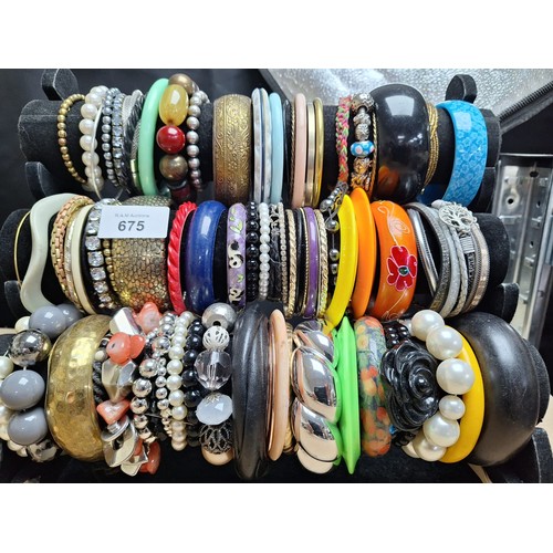 675 - Fashion and Vintage Bangles x 3 Rolls (stand not included)