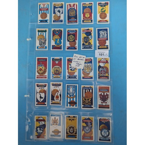 101 - Full Set of 25 Football Club Badges From 1958