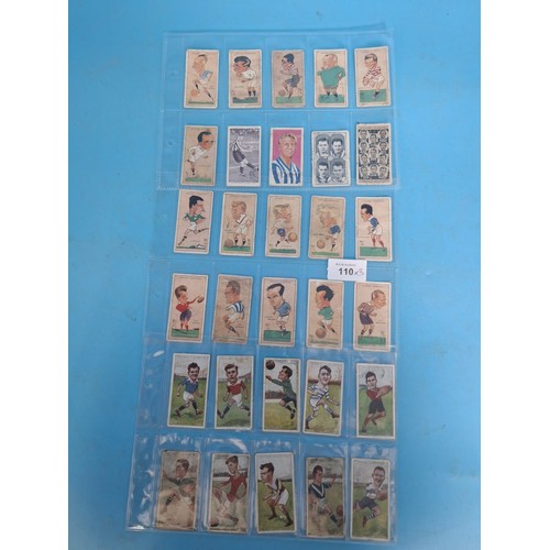 110 - Three Sleeves (30 Cards) Of Football Caricatures From Rip and Mac John Player Cards