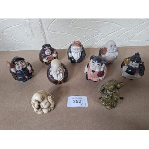 252 - Buddhas x9 Various Styles Some Rare