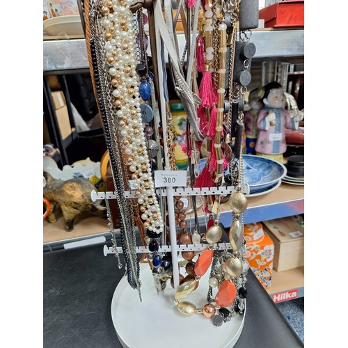 360 - Stand of Fashion and Vintage Jewellery (stand not included)