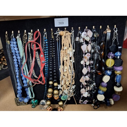 369 - Stand of Fashion and Vintage Necklaces and Chains (stand not included)