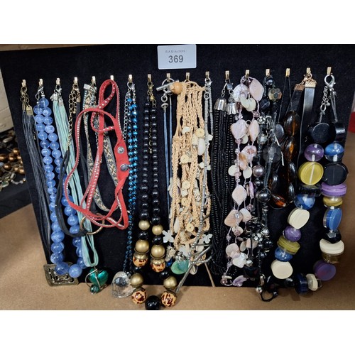 369 - Stand of Fashion and Vintage Necklaces and Chains (stand not included)