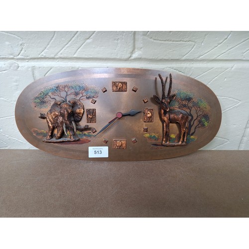 513 - Signed African Clock