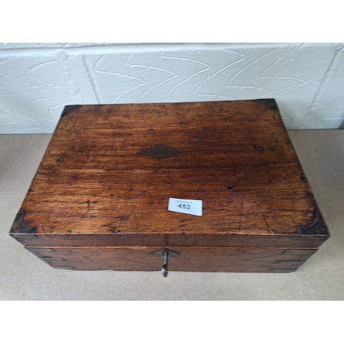 452 - Vintage Writing Box (Requires Restoration)