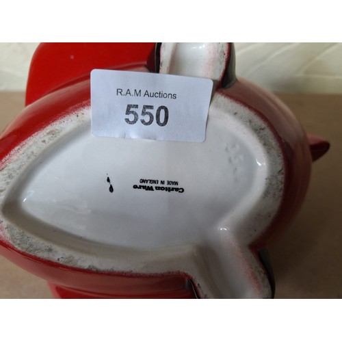 550 - Super Rare Carlton Ware Red Baron Tea Pot