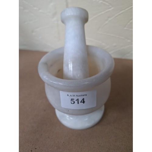 514 - Heavy Marble Pestle and Mortar 6