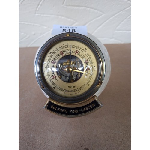 518 - Vintage Original Flora Golfers Barometer