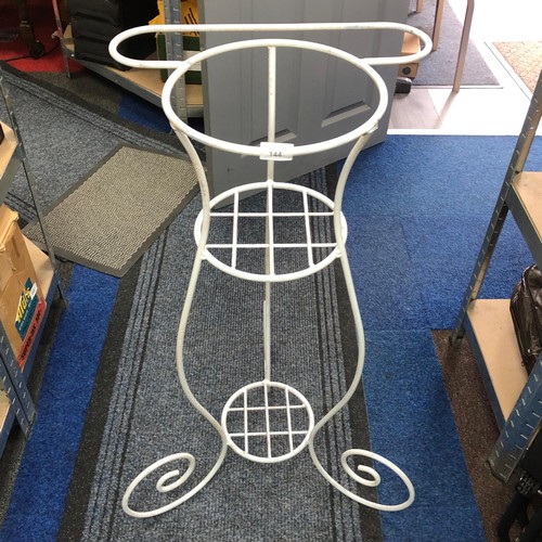 144 - Vintage Two Tier Metal Plant Stand Approx 4ft Tall