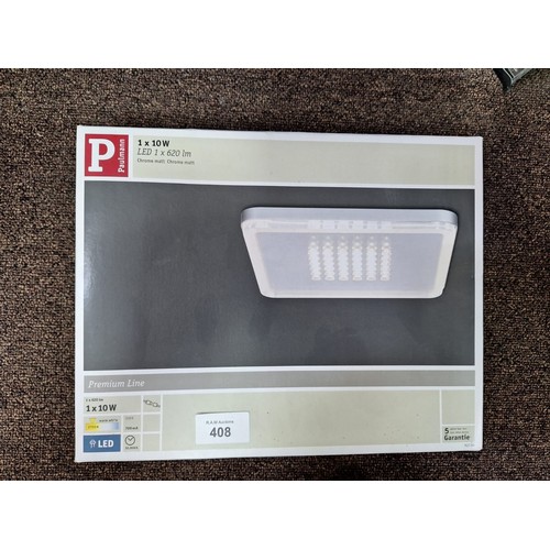 408 - 1 x 10W LED New In The Box Chrome Mat Security Light