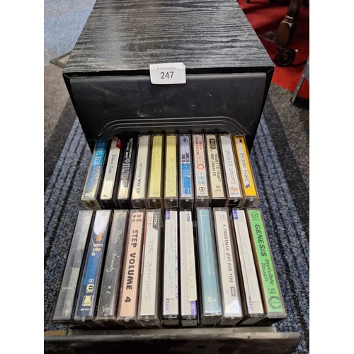 247 - Vintage Unit For Collections Full Of CDs and Cassettes