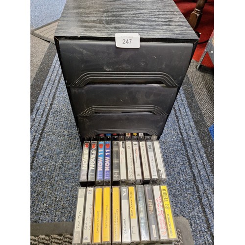 247 - Vintage Unit For Collections Full Of CDs and Cassettes