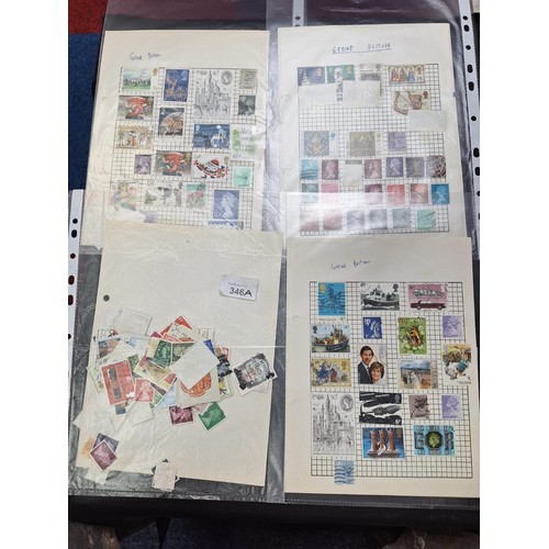 346A - Collection Of British Regiment Badges and Vintage Stamps