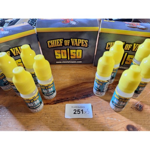 251 - Chief Of Vapes 50/50 Vape Juice x3 Boxes (10 per box)