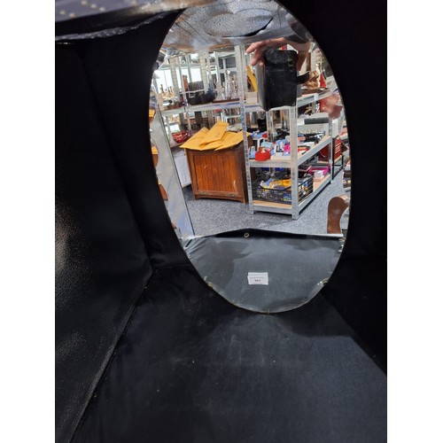 361 - Vintage sos Oval Bevel Cut Mirror