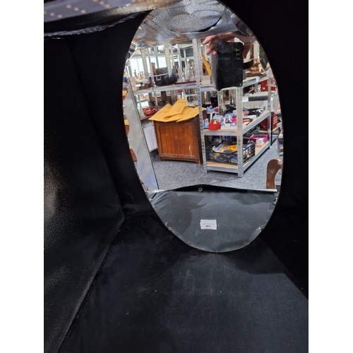 361 - Vintage sos Oval Bevel Cut Mirror