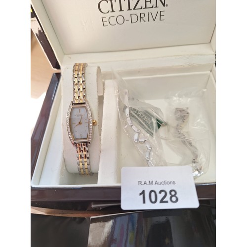 1028 - Boxed Citizen Eco-Drive with All Paperwork and Strap