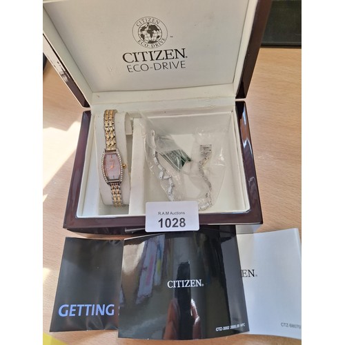 1028 - Boxed Citizen Eco-Drive with All Paperwork and Strap