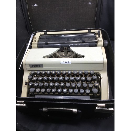 1238 - Cased Vintage Erika Typewriter