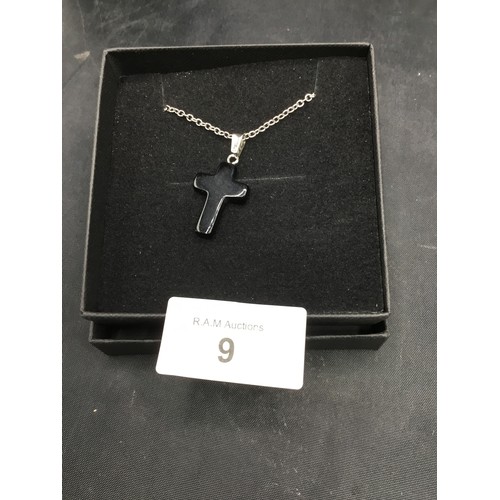 9 - Black Cross Necklace