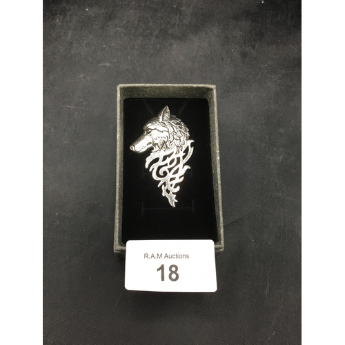 18 - Wolf Pin Badge