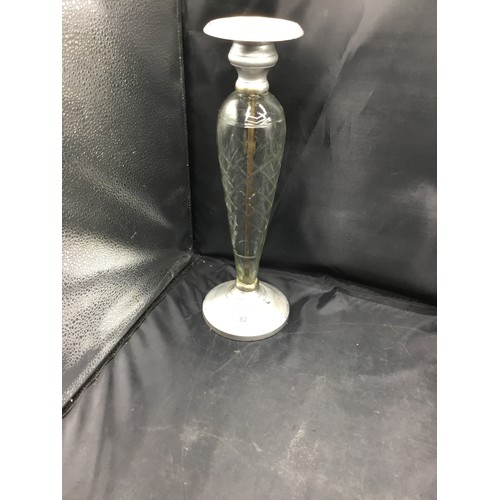 82 - Art Deco Glass Candle Holder