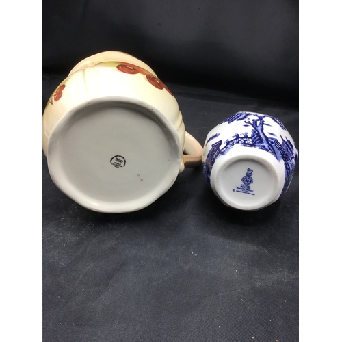 441 - Royal doulton vintage vase + palissy tankard by royal Worcester