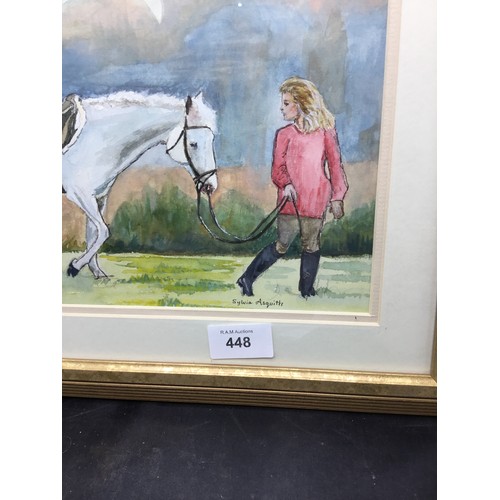 448 - Sylvia Asquith original water colour hand signed faithful friend