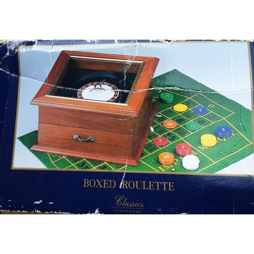 58 - Boxed Roulette - Complete with Chips & Mat