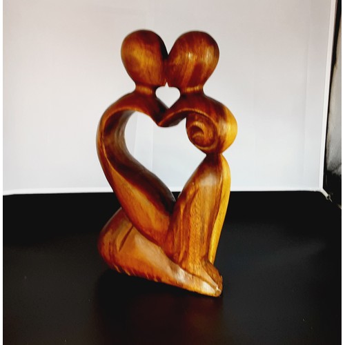 287 - Large Wooden Carving “The Lovers”