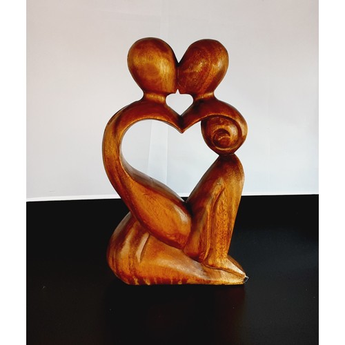 287 - Large Wooden Carving “The Lovers”