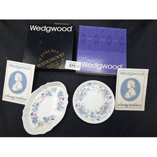 575 - Boxed Wedgewood Tray/Dish x2 Like New