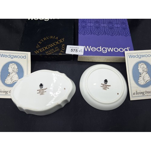 575 - Boxed Wedgewood Tray/Dish x2 Like New