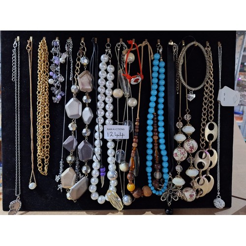 1244 - Stand of Fashion and Vintage Necklaces and Bracelets (stand not included)