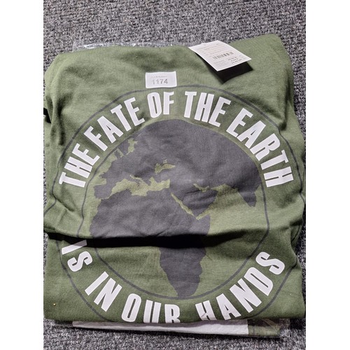 1174 - New in Bags T/Shirts, The Fate of the Earth is in our Hands Size Large and XXL