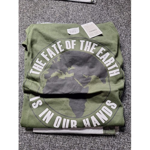 1173 - New in Bags T/Shirts, The Fate of the Earth is in our Hands Size XL x2