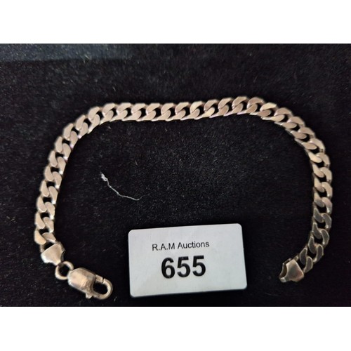 655 - 925 boxed heavy Italian silver bracelet