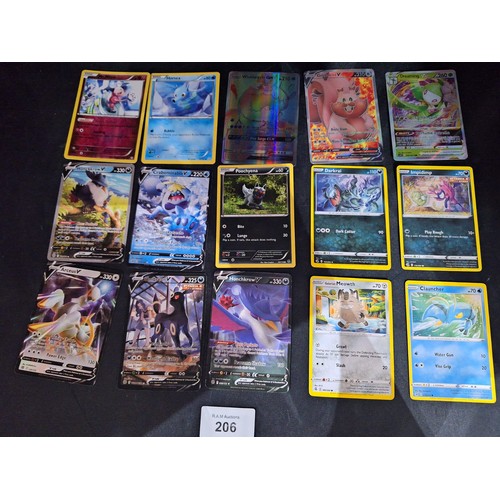 206 - Pokémon Cards x27 (presented as genuine some rare)