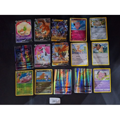 203 - Pokémon Cards x27 (presented as genuine some rare)