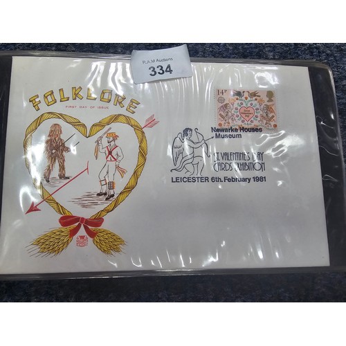 334 - Album of first day covers x40 + super condition