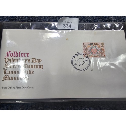 334 - Album of first day covers x40 + super condition